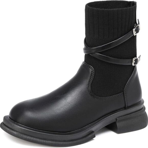 Women's Size 8.5 Black Ankle Boots Booties Fall Autumn - Picture 5 of 9